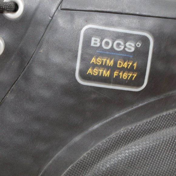 Bogs Black Rubber Waterproof Industrial Chukka Boots Size US 10 - Picture 7 of 10